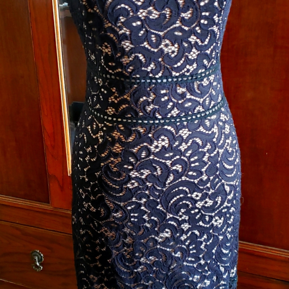 One One Six black lace cocktail dress.